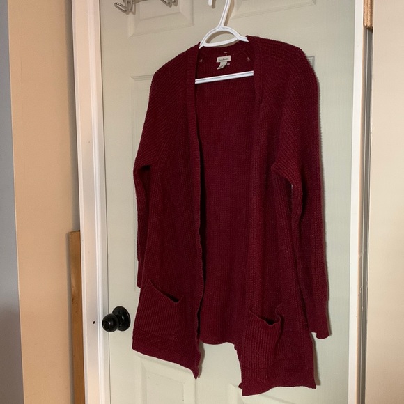 LL BEAN maroon cardigan - M - Picture 1 of 5